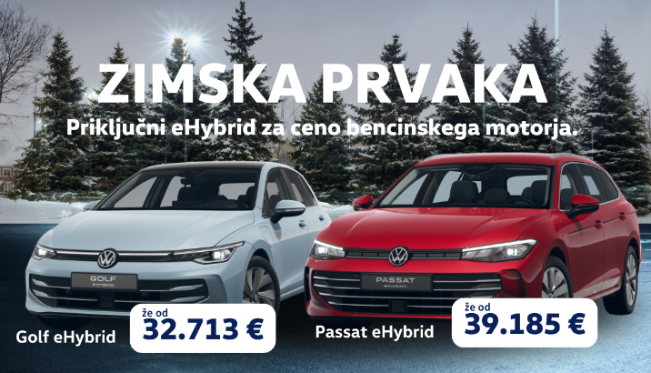 Volkswagen eHybrid PHEV za ceno bencinskega motorja